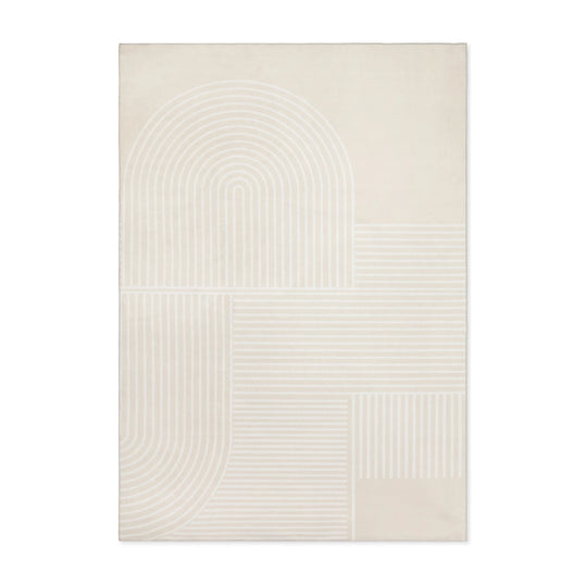 TAPETE DOHA 240427 RAYAS BEIGE