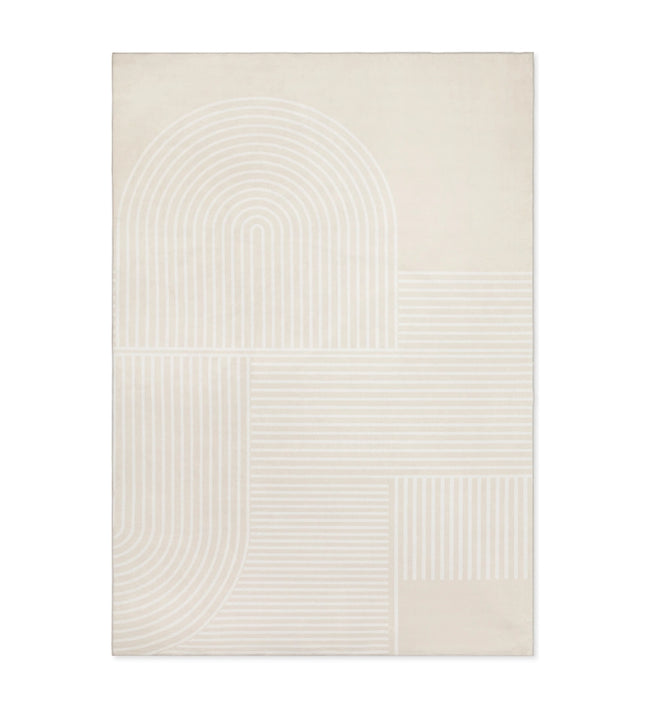 TAPETE DOHA 240427 RAYAS BEIGE