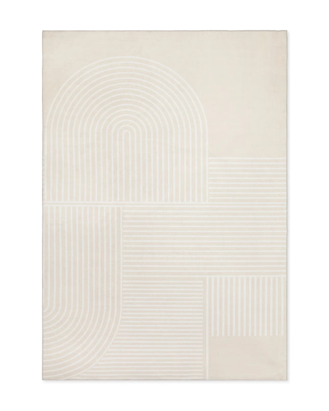 TAPETE DOHA 240427 RAYAS BEIGE
