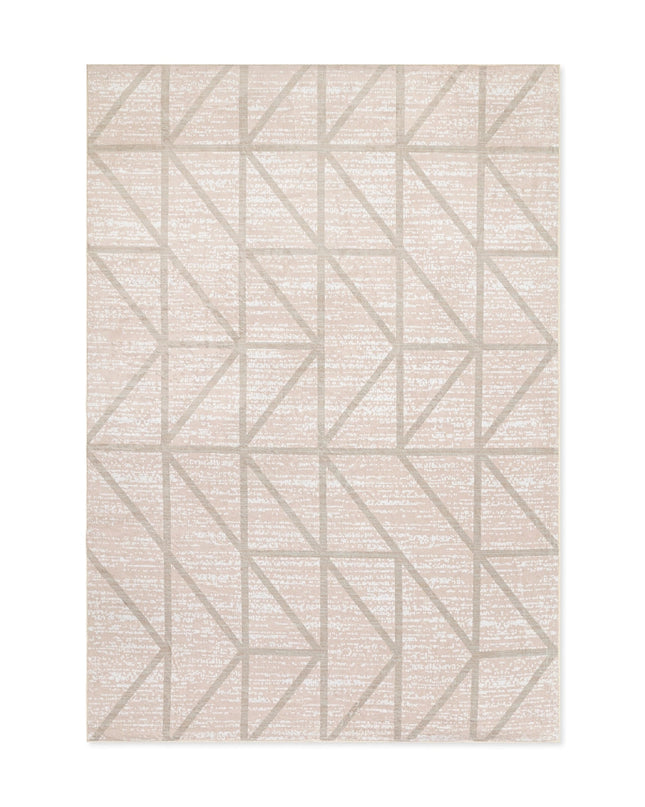 TAPETE DOHA 240622 TRIANGULOS BEIGE