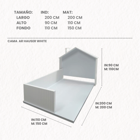 CAMA AR HOUSE WHITE