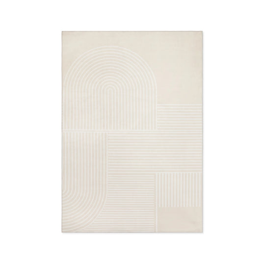TAPETE DOHA 240427 RAYAS BEIGE