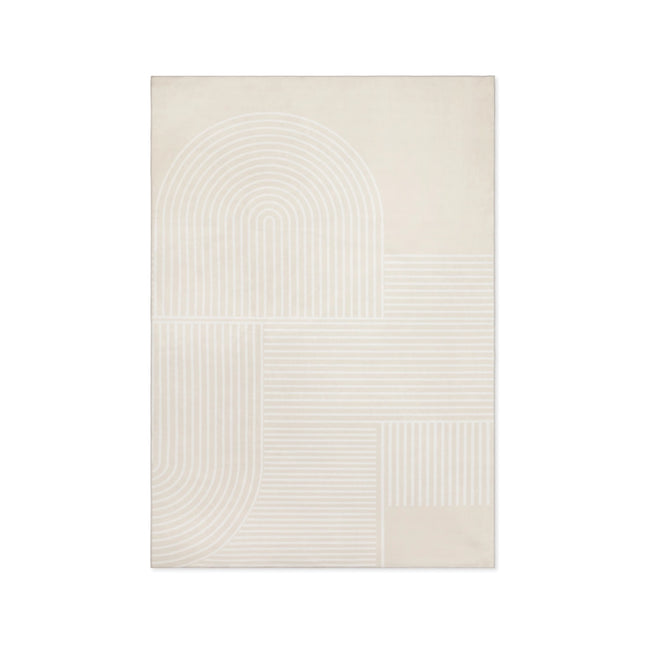 TAPETE DOHA 240427 RAYAS BEIGE