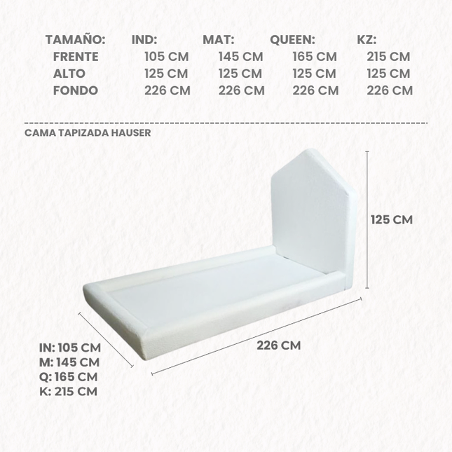 CAMA HOUSE TAPIZADA