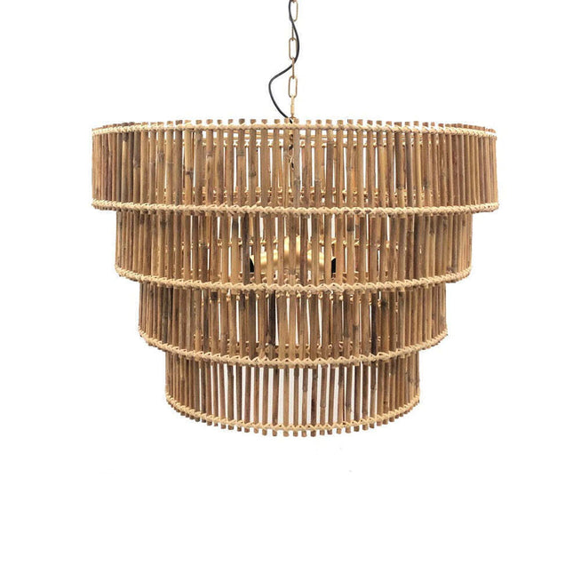 Candil Itzá Fibras Naturales 4 niveles