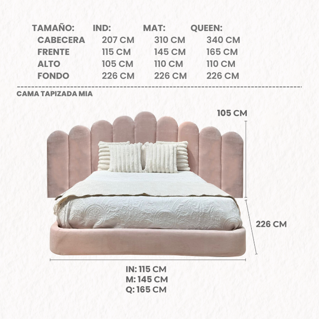 CAMA MIA CON EXTENSIÓN