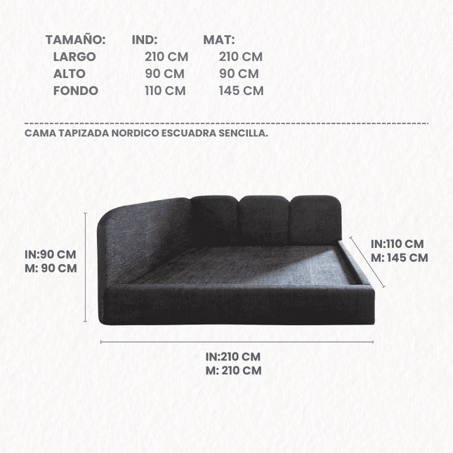 CAMA NORDICA ESCUADRA SENCILLA