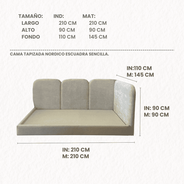 CAMA NORDICA ESCUADRA SENCILLA