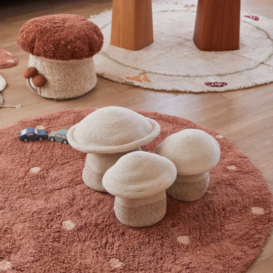 ALFOMBRA LAVABLE REDONDA DOT CHESTNUT