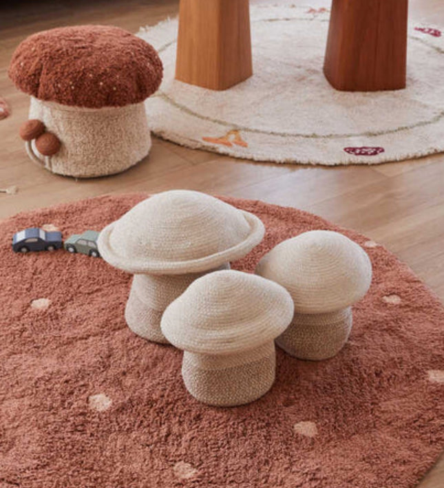 ALFOMBRA LAVABLE REDONDA DOT CHESTNUT