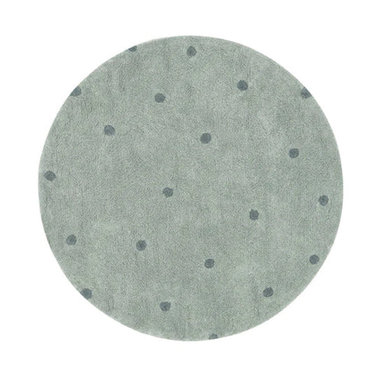 ALFOMBRA LAVABLE REDONDA DOT BLUE SAGE