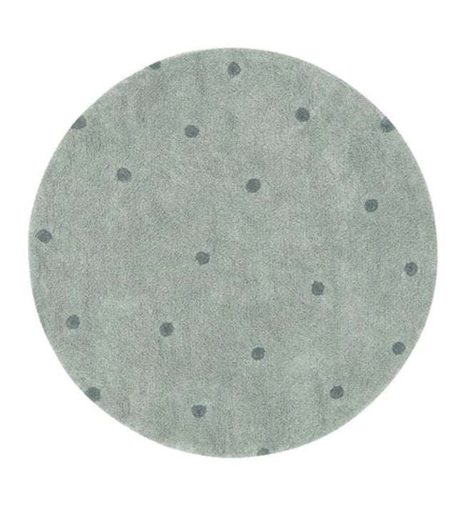 ALFOMBRA LAVABLE REDONDA DOT BLUE SAGE