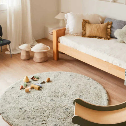 ALFOMBRA LAVABLE REDONDA DOT BLUE SAGE