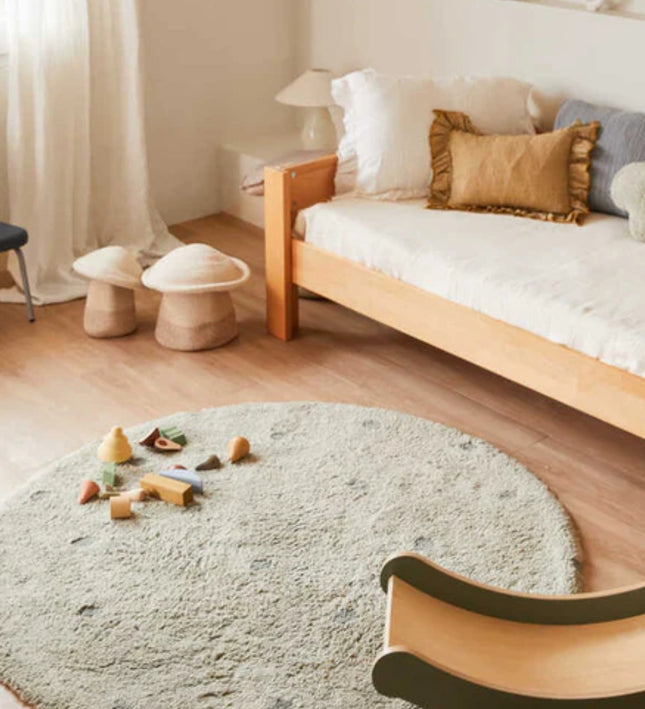 ALFOMBRA LAVABLE REDONDA DOT BLUE SAGE