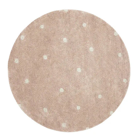 ALFOMBRA LAVABLE REDONDA DOT ROSE