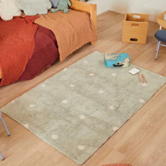 ALFOMBRA LAVABLE MINI DOT BLUE SAGE