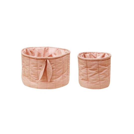 Set dos cestas acolchadas Vintage Nude