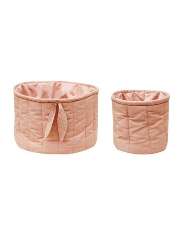 Set dos cestas acolchadas Vintage Nude