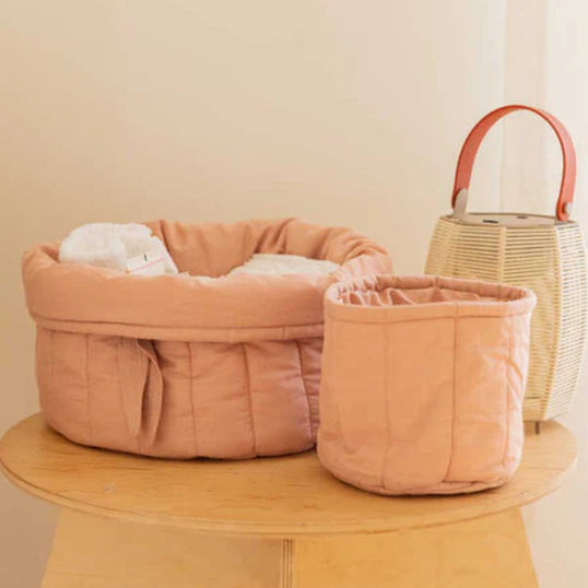 Set dos cestas acolchadas Vintage Nude