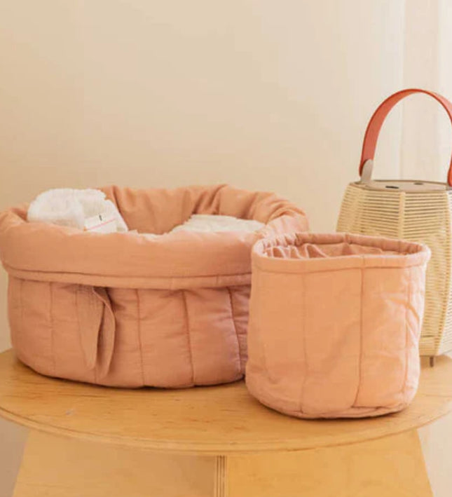 Set dos cestas acolchadas Vintage Nude