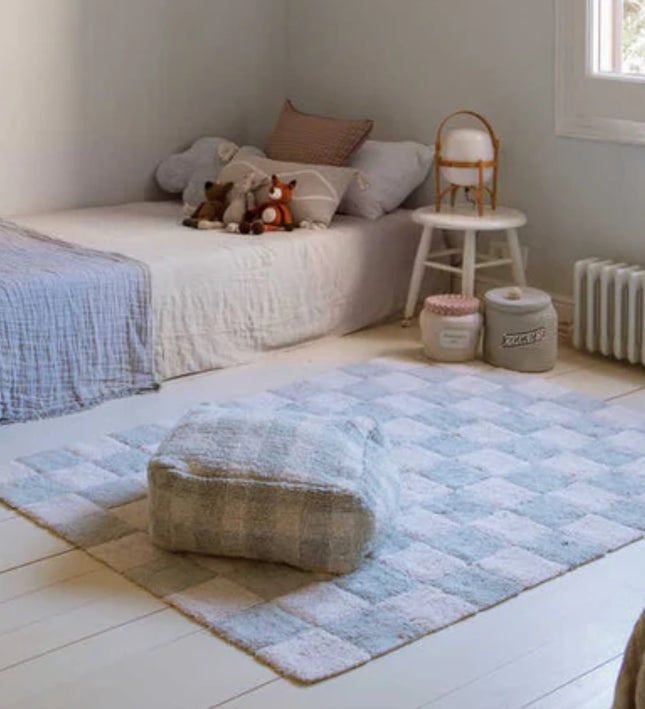 Alfombra Lavable Kitchen Tiles Blue Sage