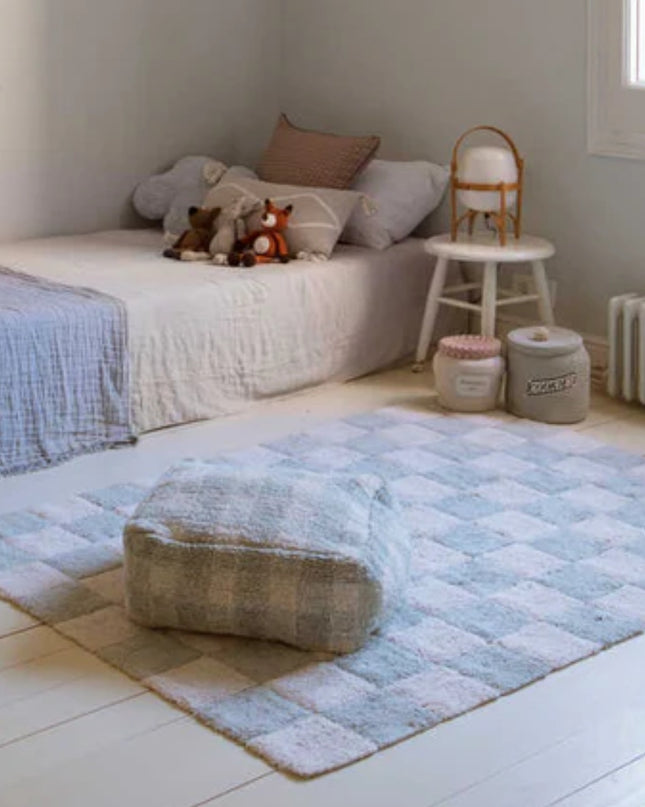 Alfombra Lavable Kitchen Tiles Blue Sage