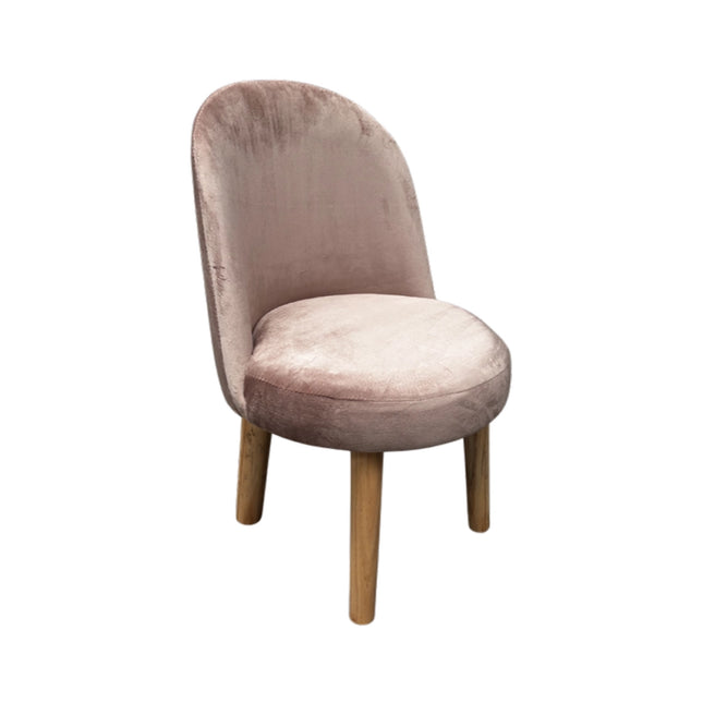 SILLA TAPIZADA VELVET ROSA