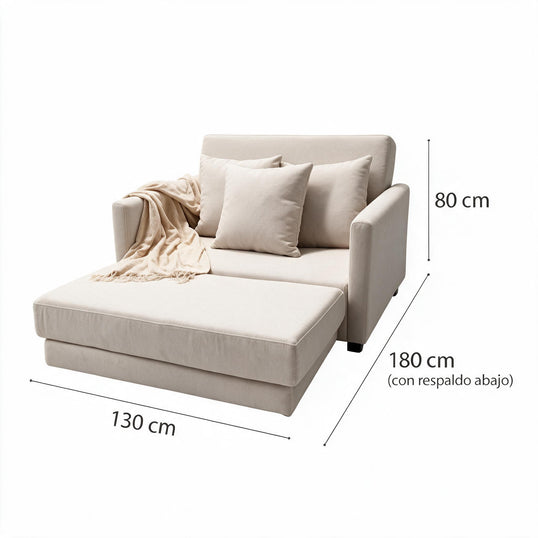SILLON CAMA BOREAL PIXEL LINEN IVORY