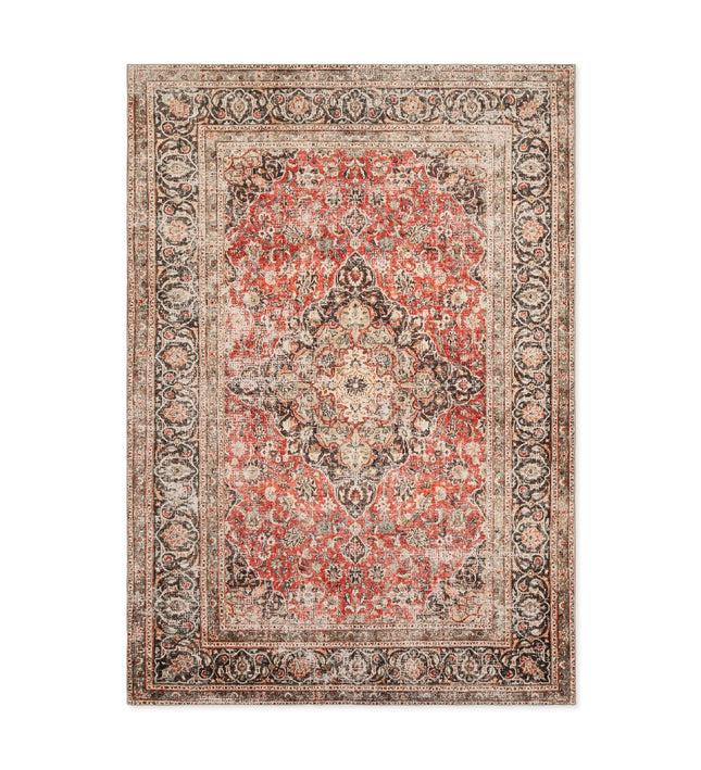 TAPETE DOHA 231205A-2 MEDALLÓN ROJO