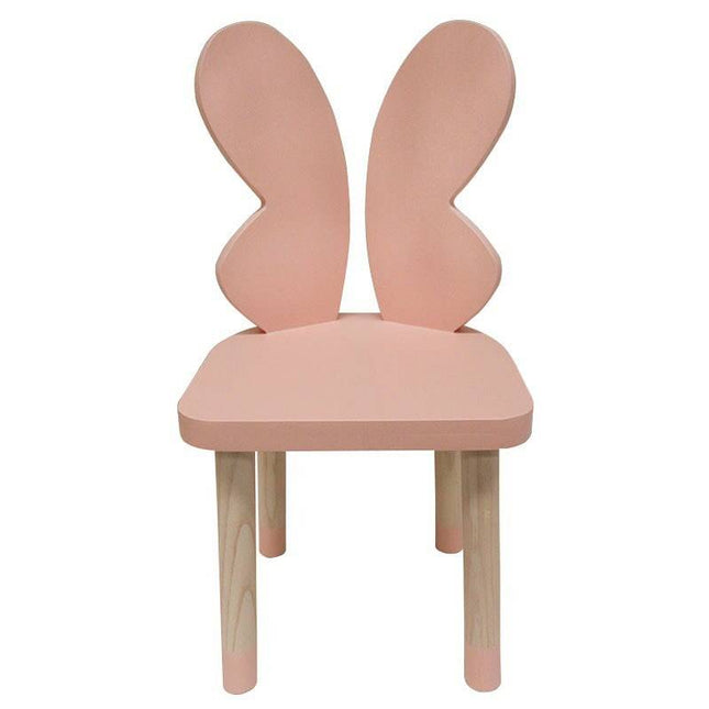 MESA CIRCULAR CON 4 SILLAS DE MARIPOSA COLOR ROSA PALO